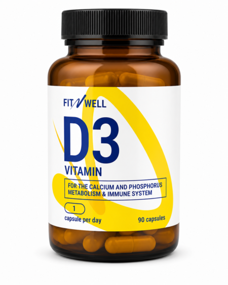 Fitnwell Vitamin D-3 2000IU 90 caps.